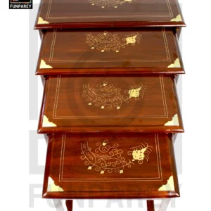 Nesting Tables With Distinct Brass Work