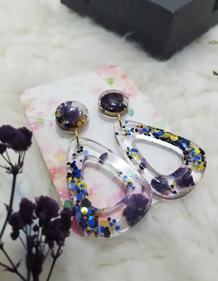 Petal Prism Teardrop Earrings