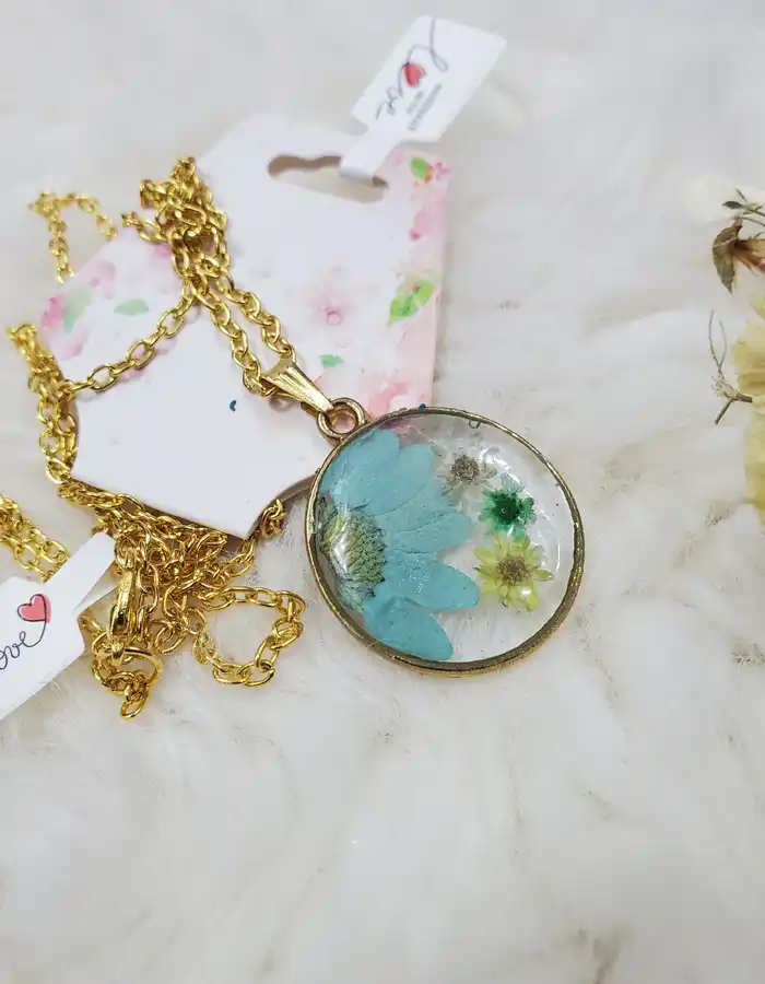 Real Flower Pendant - Fantasy Lore