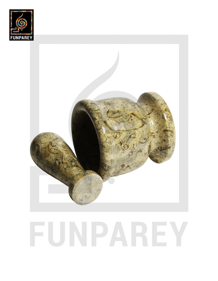 Coral Stone Mortar & Pestle 3 Inch Natural Coral Color