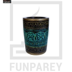 Accessory Jar Cylindrical with Lacquer Art