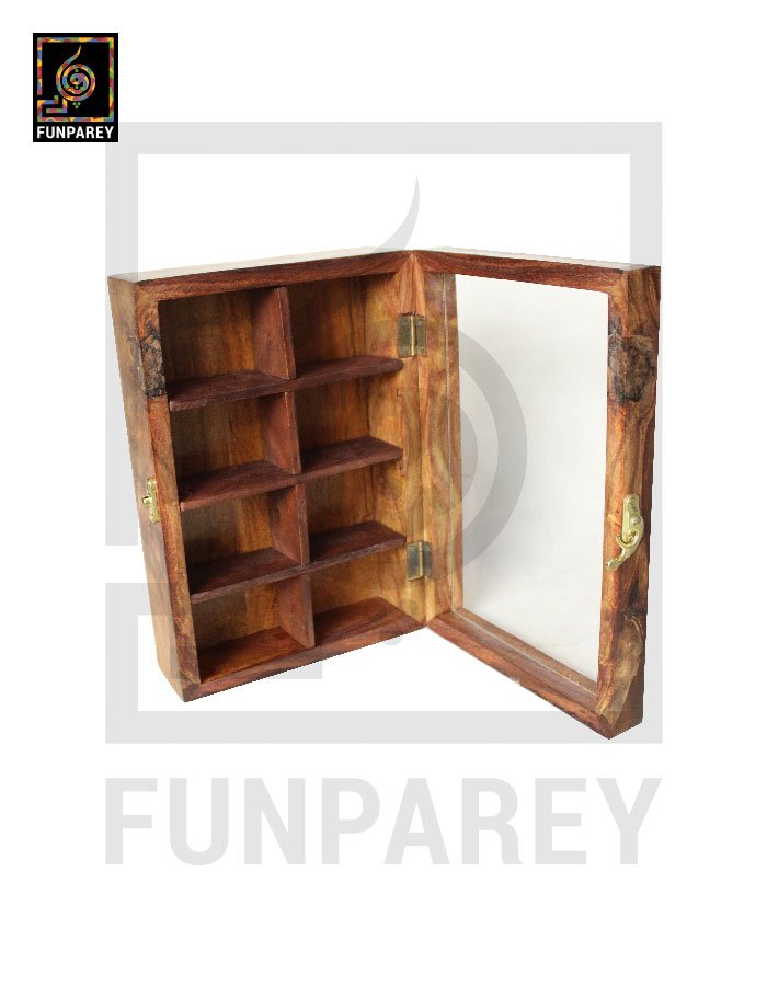 Handmade Wooden Storage Box with Removable Partitions 7/10 (Masala Box)