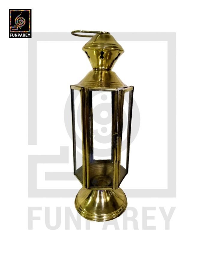 Handmade Brass Candle Lantern Set (3 Pieces)