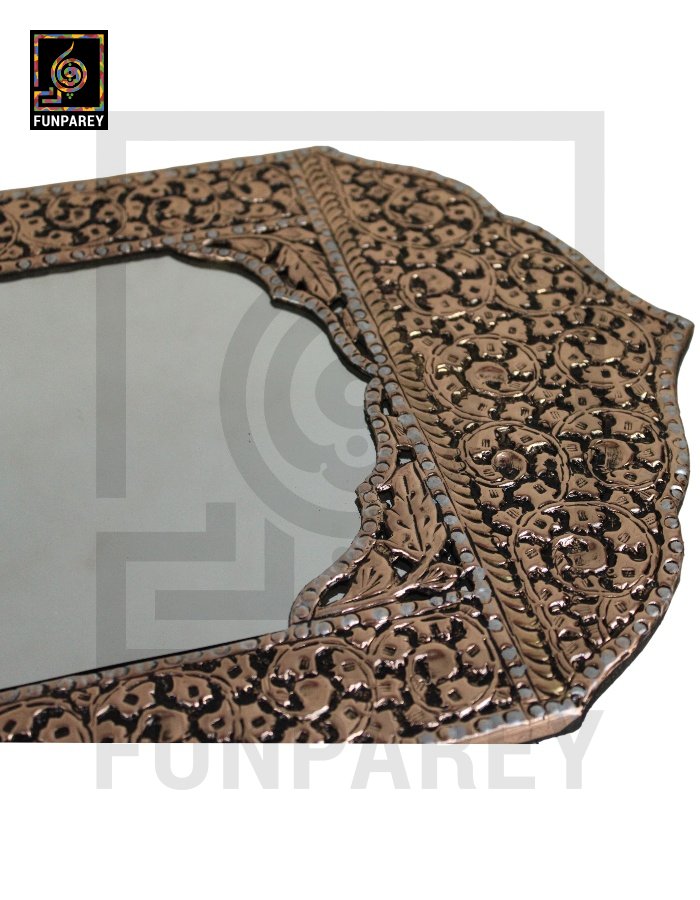 Handmade Copper Enclosed Decorative Mirror Frame Medium