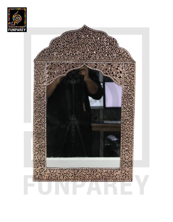 Handmade Copper Enclosed Decorative Mirror Frame Large