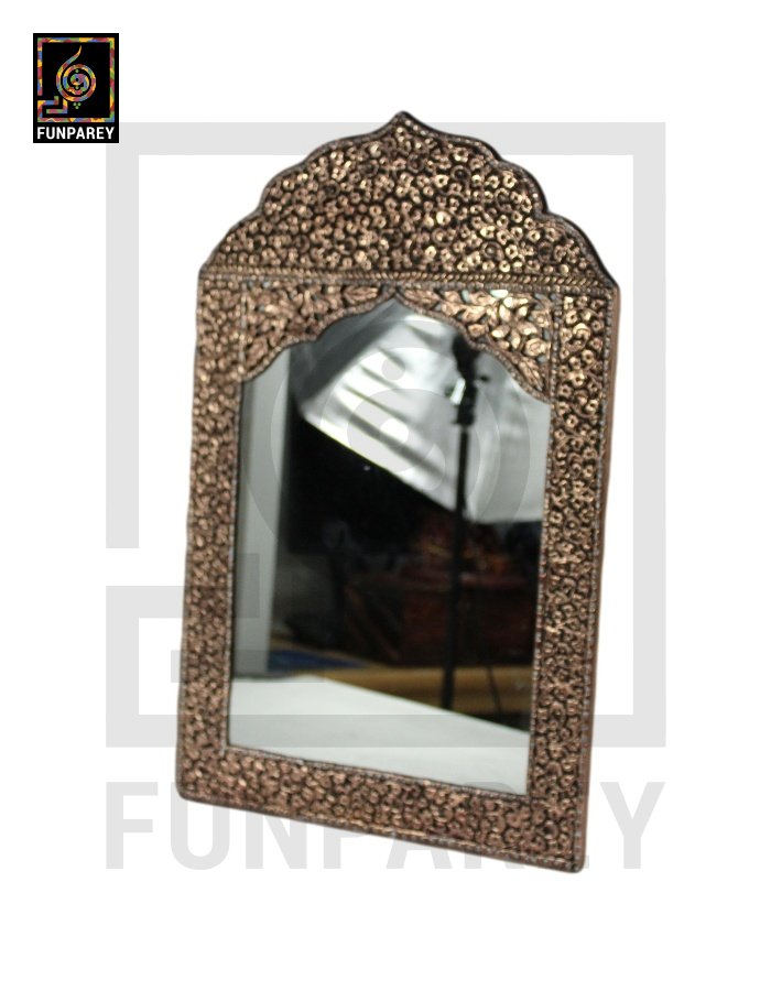 Handmade Copper Enclosed Decorative Mirror Frame Large