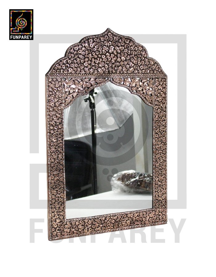 Handmade Copper Enclosed Decorative Mirror Frame Large