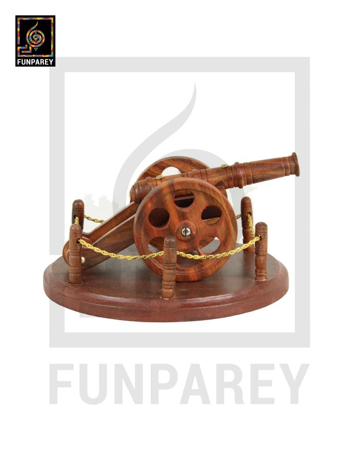 Handmade Wooden Vintage Cannon Model