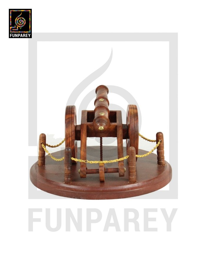 Handmade Wooden Vintage Cannon Model