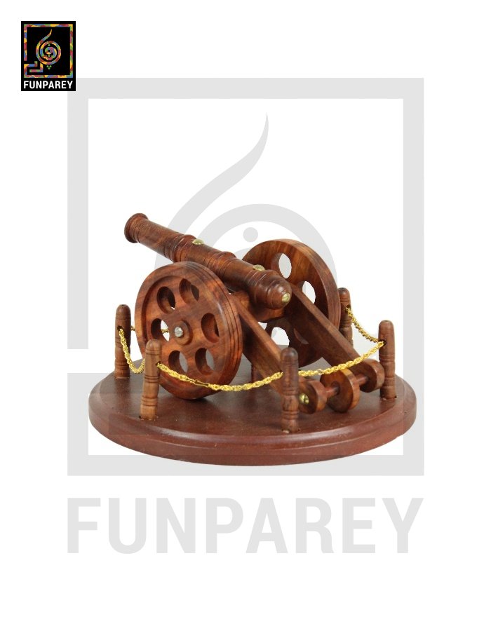 Handmade Wooden Vintage Cannon Model