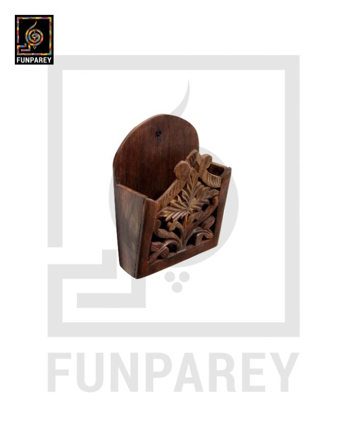 Handmade Wooden Accessory Holder for Wall Hanging 8″