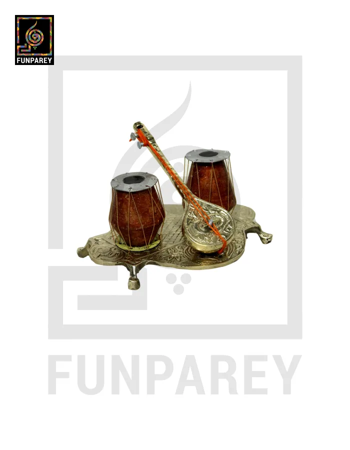 Handmade Brass Decorative Classical Music Piece – Sangeet Set