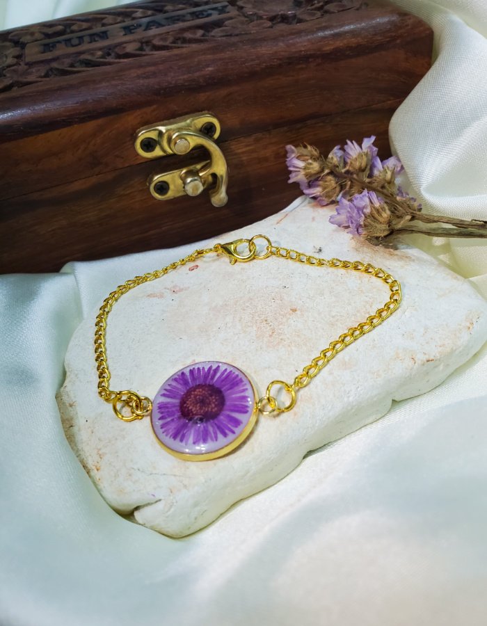 Amethyst Dawn Floral Bracelet