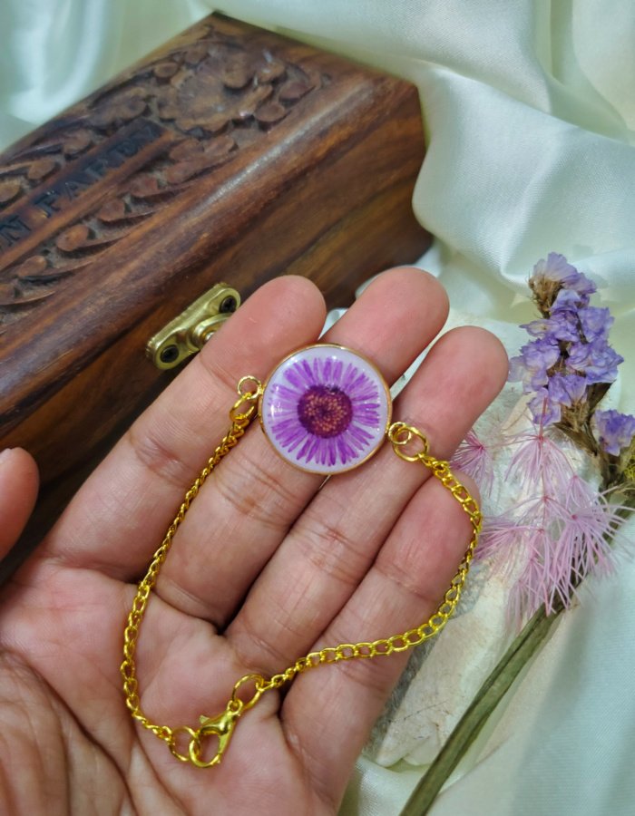 Amethyst Dawn Floral Bracelet