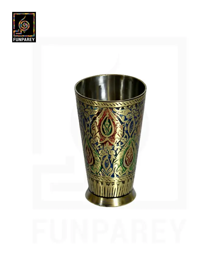 Antique Brass Glass - Medium Colorful