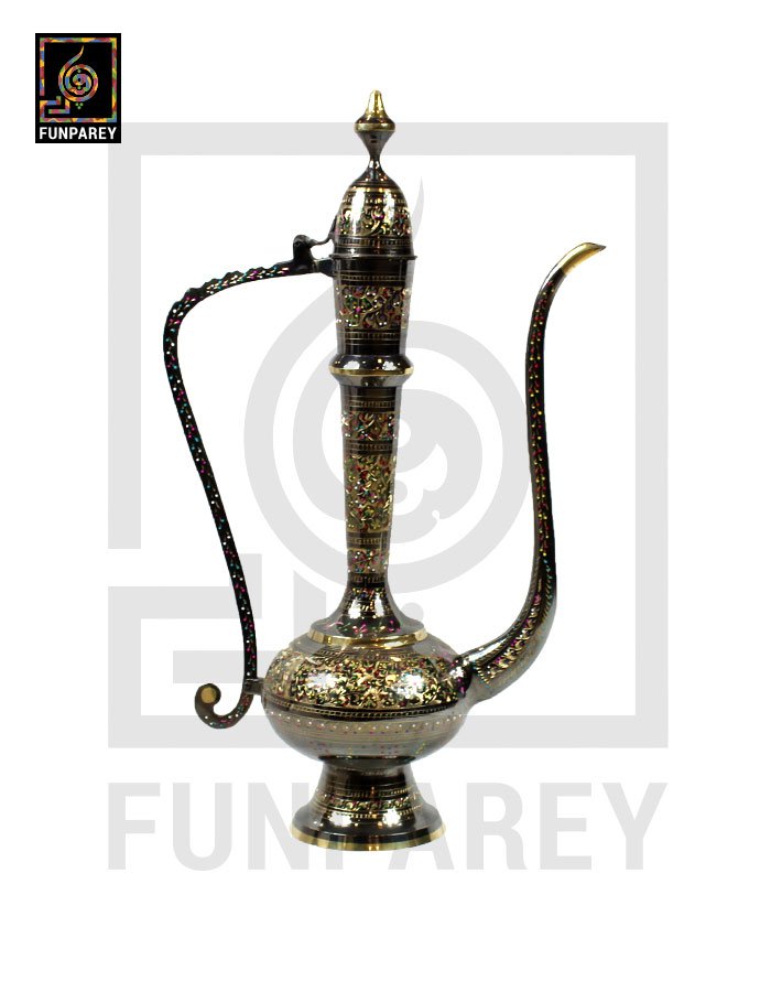 Vintage Handmade Brass Oftoba Pitcher Antique 23″