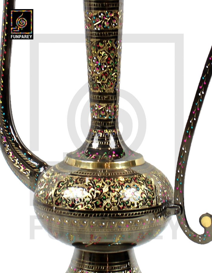 Vintage Handmade Brass Oftoba Pitcher Antique 23″