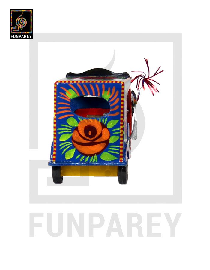Handmade Wooden Colorful Rickshaw with Truck Art Premium