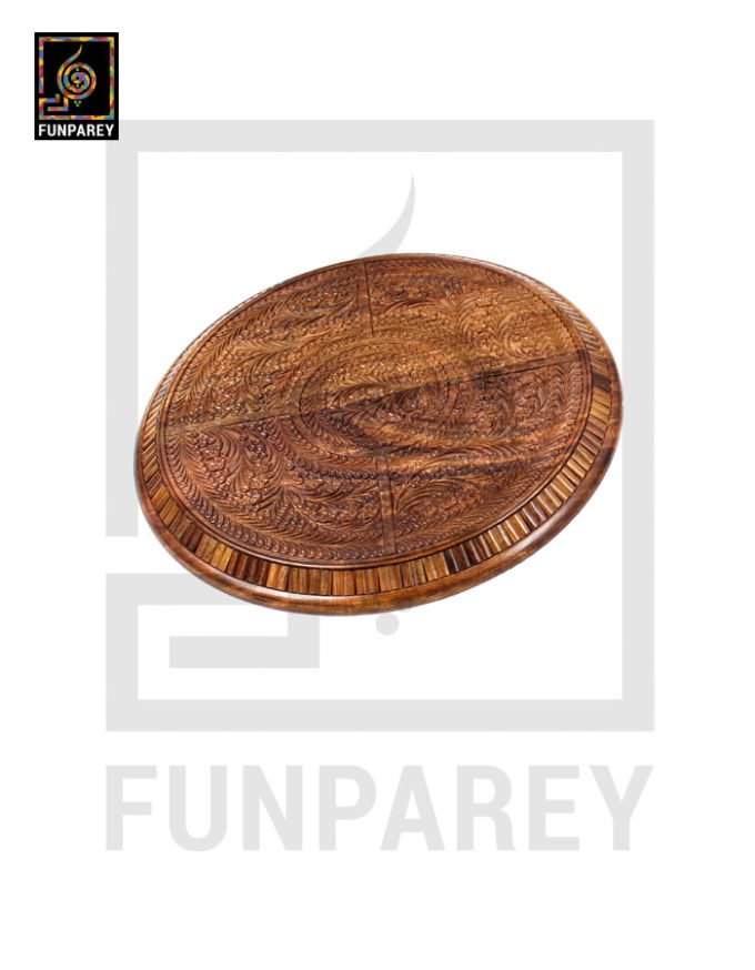 Hand Carved Wooden Table 18″