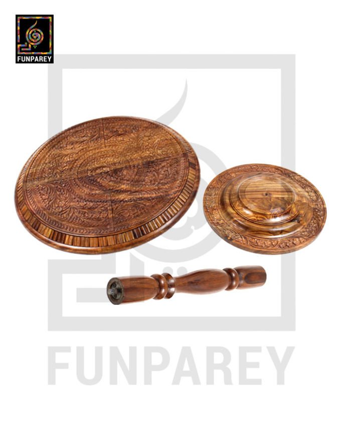 Hand Carved Wooden Table 18″
