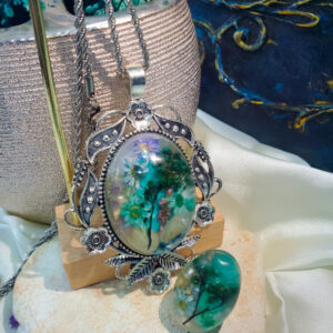 Nargis-e-Naz Premium Floral Pendant with Matching Ring