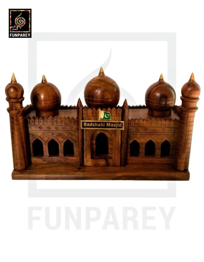 Handmade Wooden Premium Badshahi Masjid Model 10″