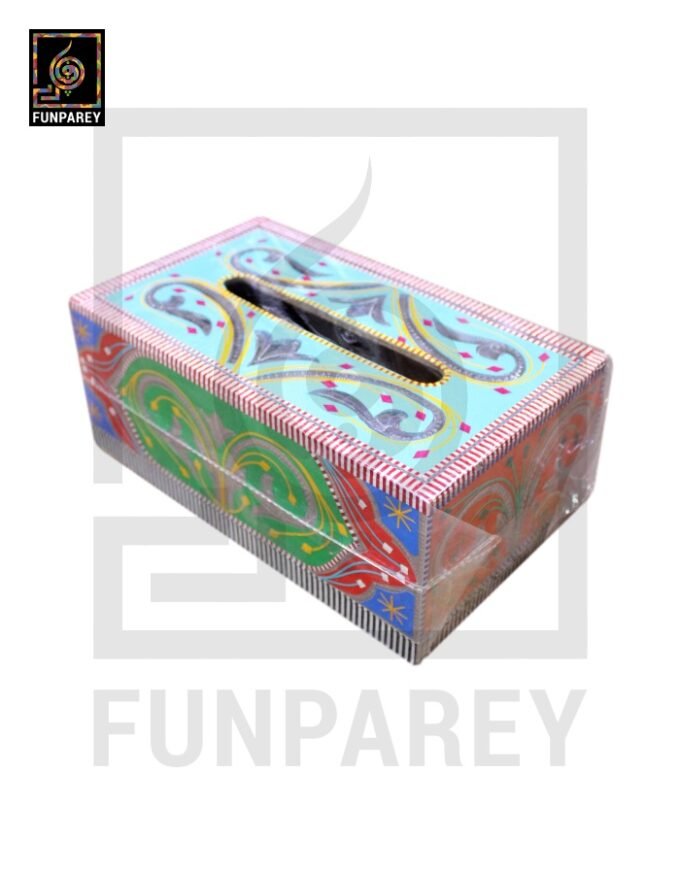 Premium Multi Color Truck Art Tissue Box with Foil Work Large