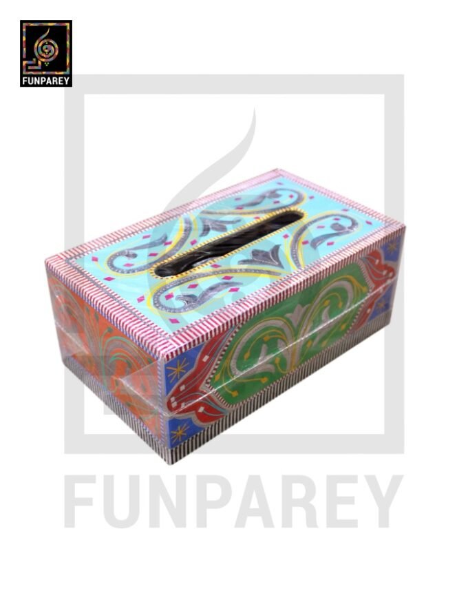 Premium Multi Color Truck Art Tissue Box with Foil Work Large