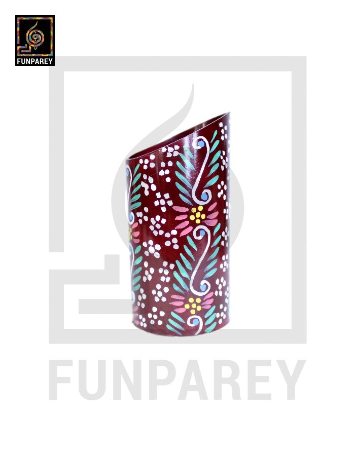 Hand Painted Accessory Jar with Truck Art