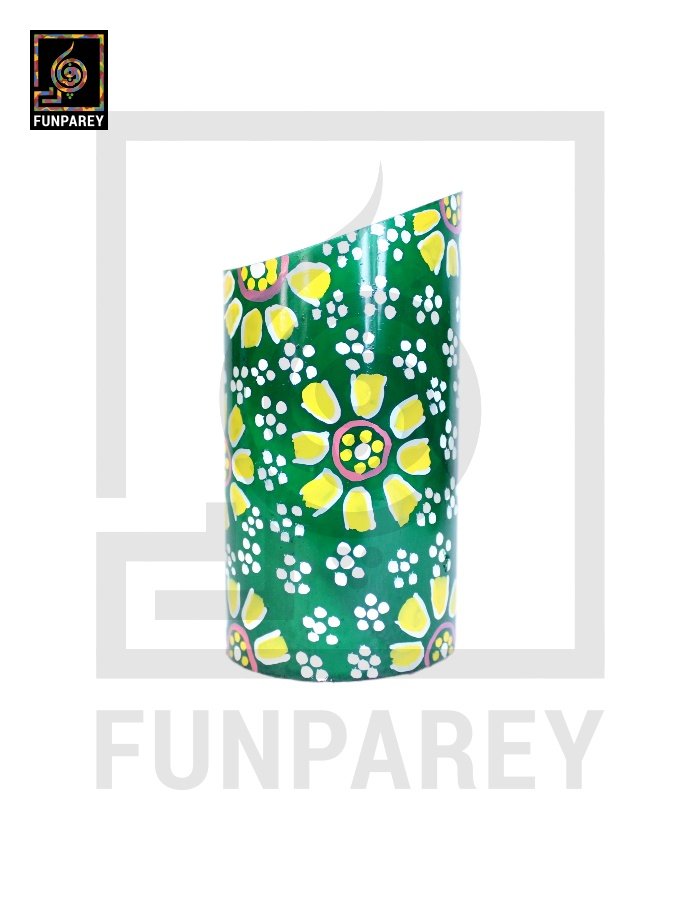 Hand Painted Accessory Jar with Truck Art