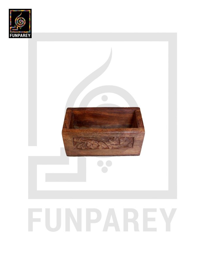 Hand Crafted Card Holder With Carving