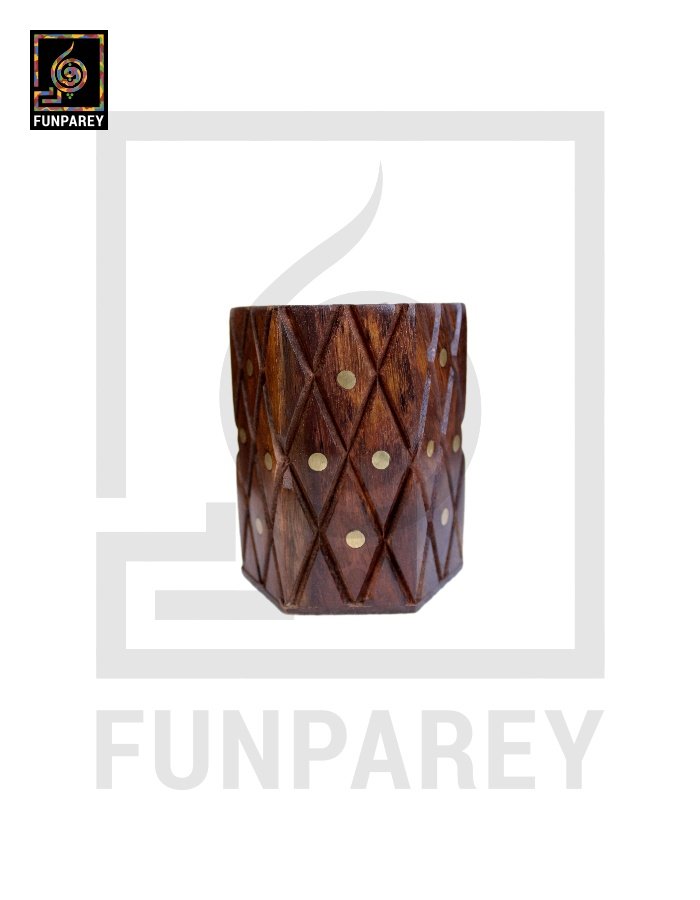 Hand Crafted Accessory Jar Hexos with brass work