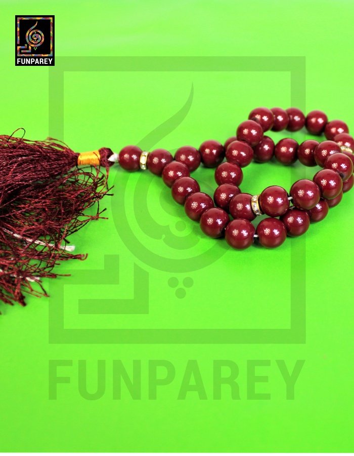 Tasbeeh / Misbaha Rosary 33 Beads – Garnet Red