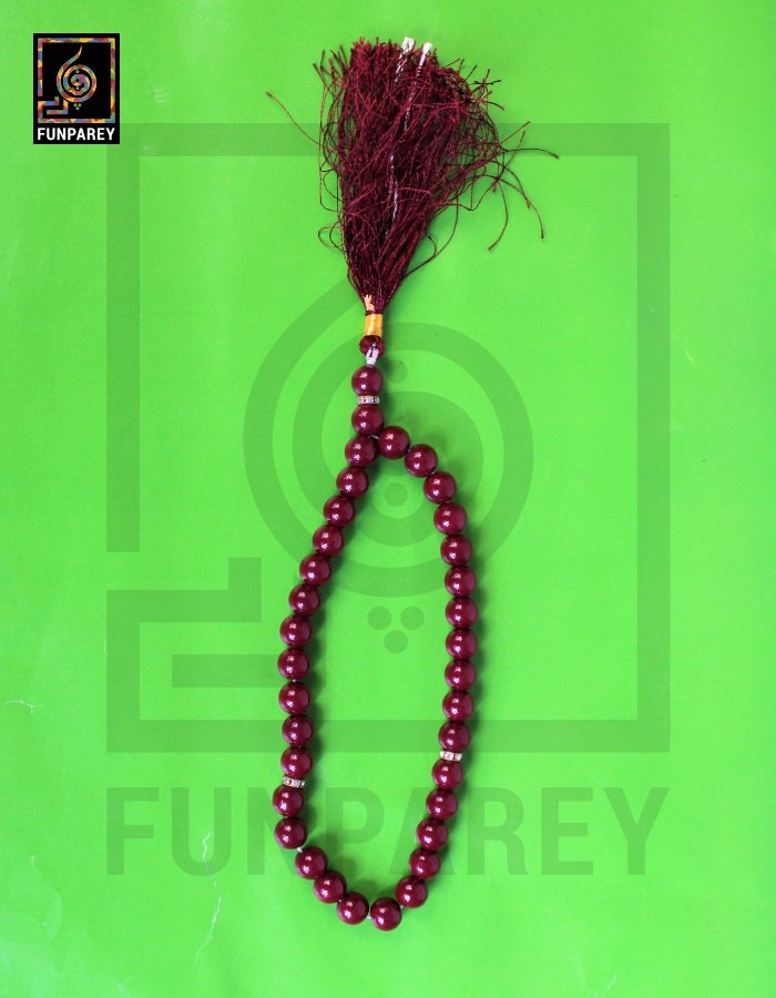 Tasbeeh / Misbaha Rosary 33 Beads – Garnet Red