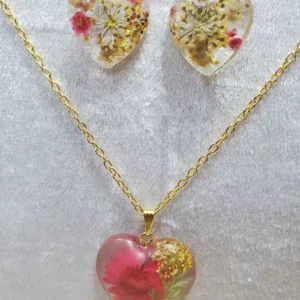 Earrings & Pendant Set Heartsong Petals