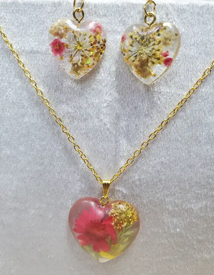 Earrings & Pendant Set Heartsong Petals