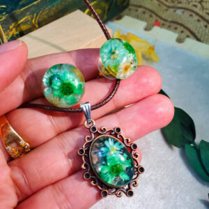 Garden Symphony Pendant and Earrings Set