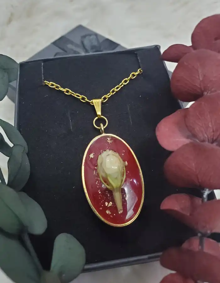 Garnet Jasmine Pendant - Bud of Love