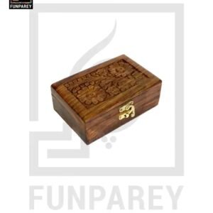Hand Carved Jewelry Box Wooden 4/6