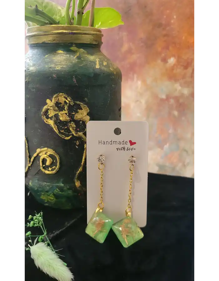 Handcrafted Resin Earrings - Sylvan Prism