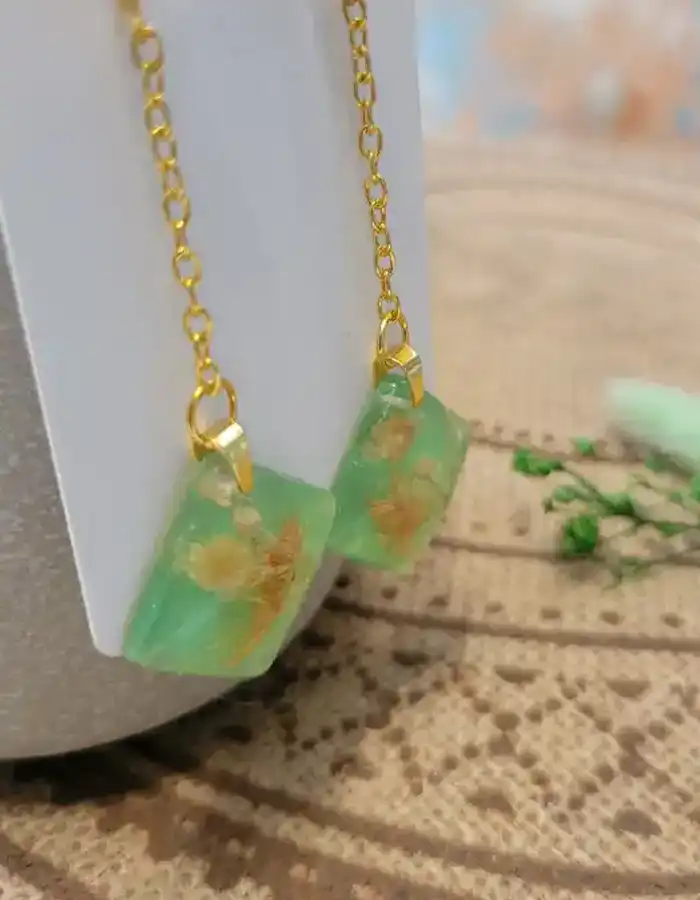 Handcrafted Resin Earrings - Sylvan Prism