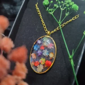 Handcrafted Resin Pendant - Chromaflora