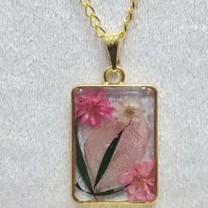 Handcrafted Resin Pendant - Leaf’s Lullaby