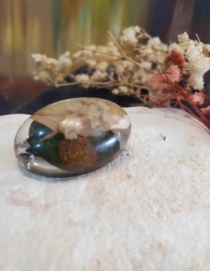 Handcrafted Resin Scarf Pin - Journey of Flowers