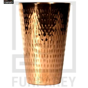 Handmade Heavy Copper Glass With Chisled Design