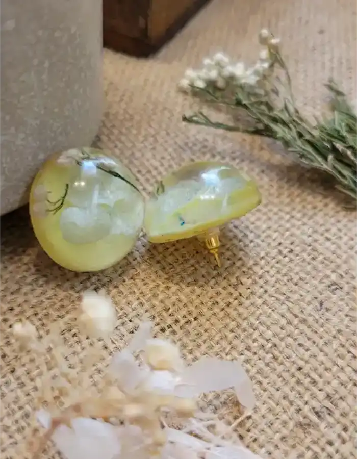 Handmade Resin Earrings - Contemplation 7x9