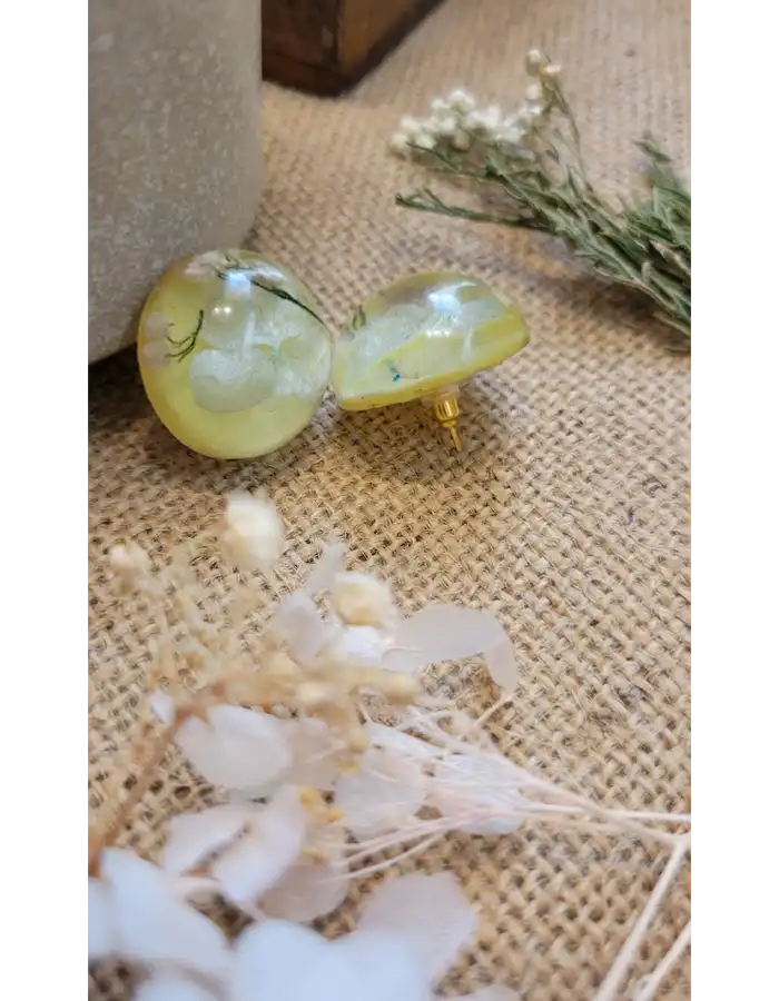 Handmade Resin Earrings - Contemplation