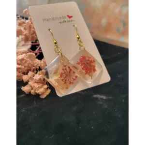 Handmade Resin Earrings - Poetic Contrast