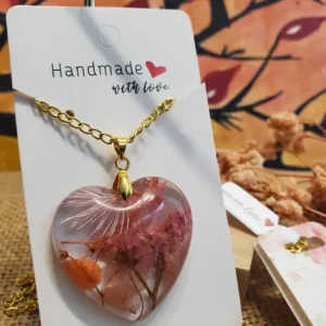 Handmade Resin Pendant - Botanic Affection