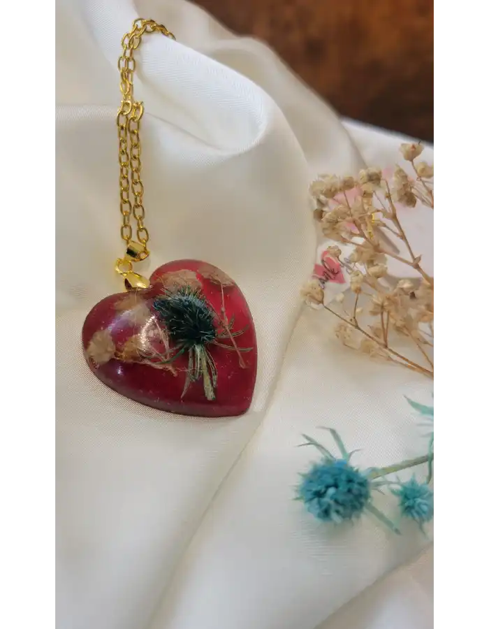Handmade Resin Pendant Floral - Emblems